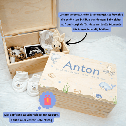 Personalized Memory Box - Baby Lion