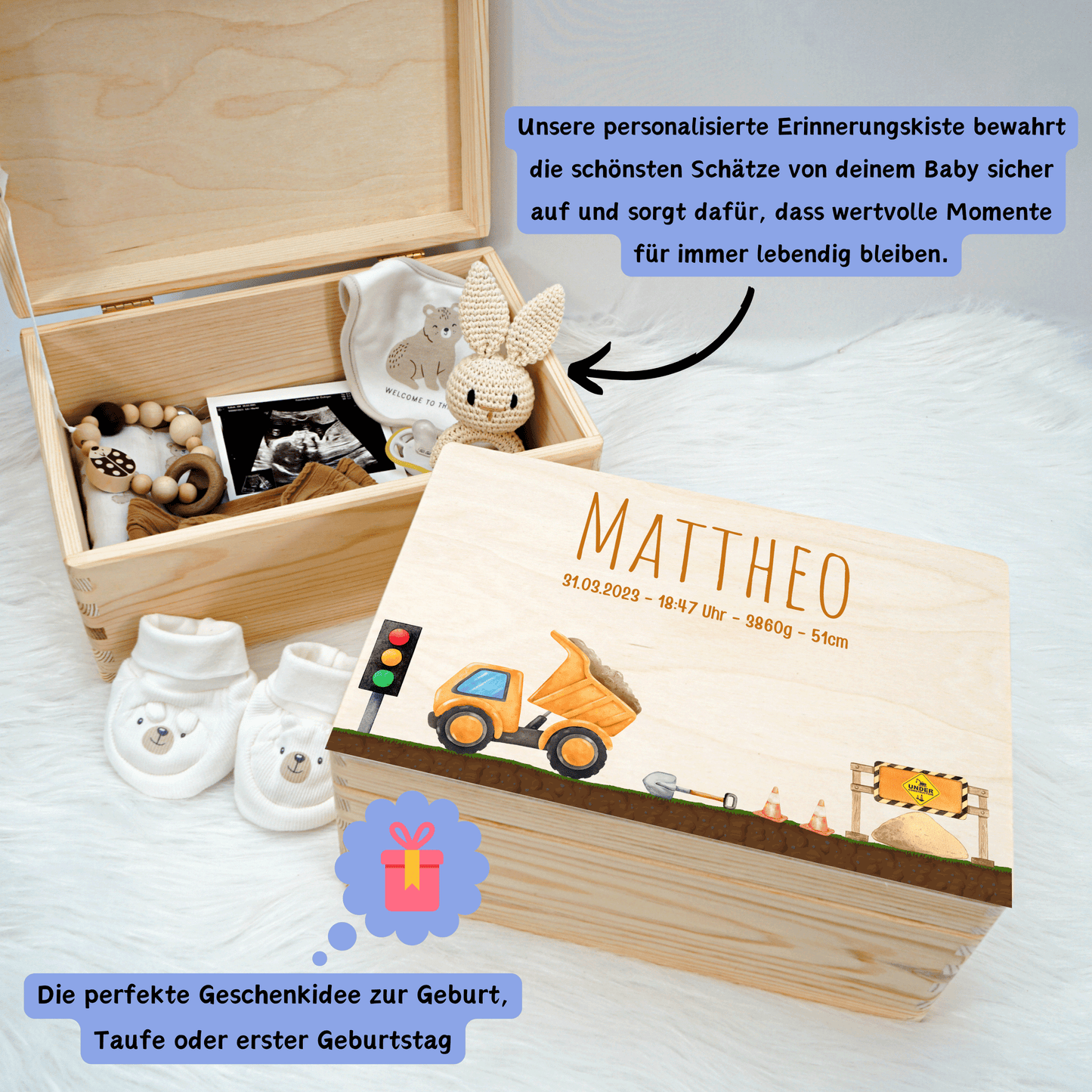 Personalized Memory Box - Baby Lion