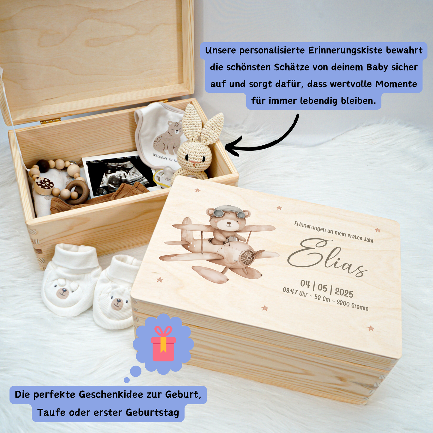 Personalized Memory Box - Baby Lion