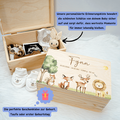 Personalisierte Erinnerungskiste - Abenteuer in der Safari