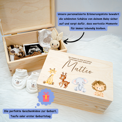 Personalized Memory Box - Baby Lion