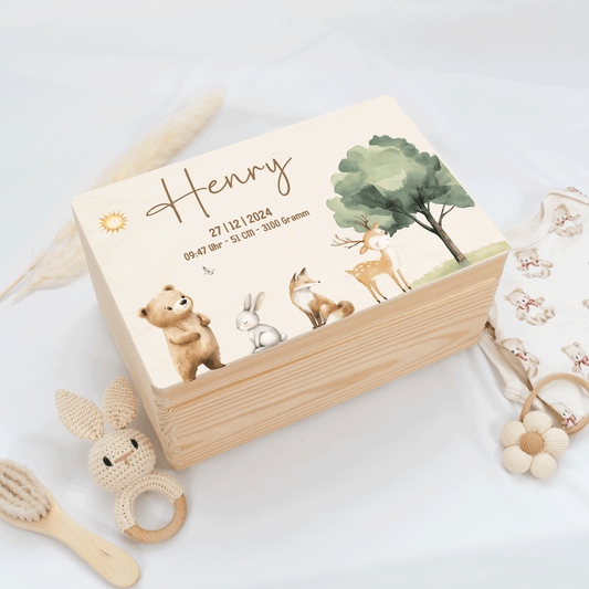 Personalized Memory Box - Baby Lion