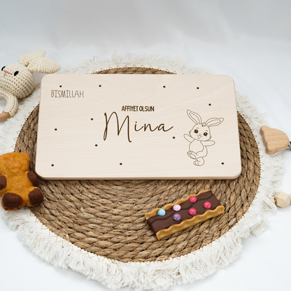 Breakfast Board Personalized - Baby Deer Boy