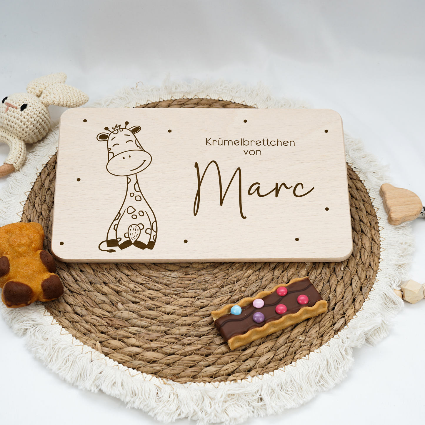 Frühstücksbrettchen Personalisiert - Giraffe