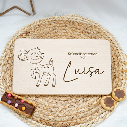 Breakfast Board Personalized - Baby Deer Boy
