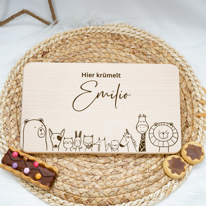 Breakfast Board Personalized - Baby Deer Boy