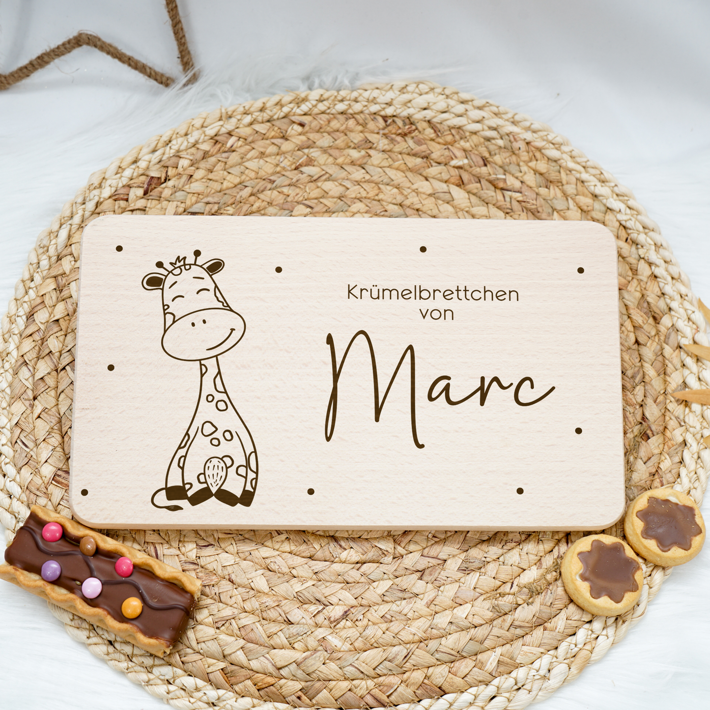 Frühstücksbrettchen Personalisiert - Giraffe