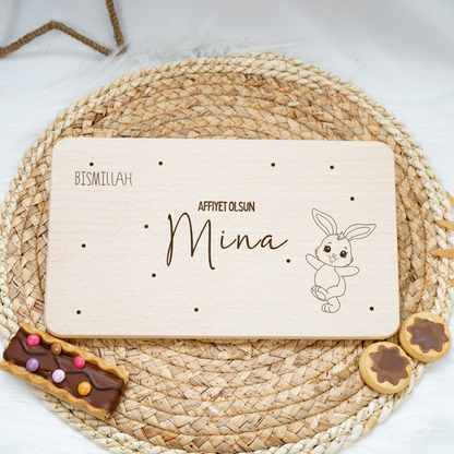 Breakfast Board Personalized - Baby Deer Boy