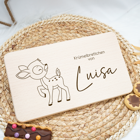 Breakfast Board Personalized - Baby Deer Boy