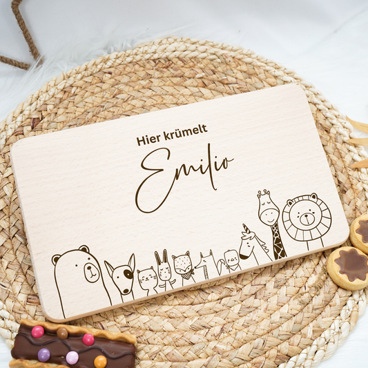 Breakfast Board Personalized - Baby Deer Boy