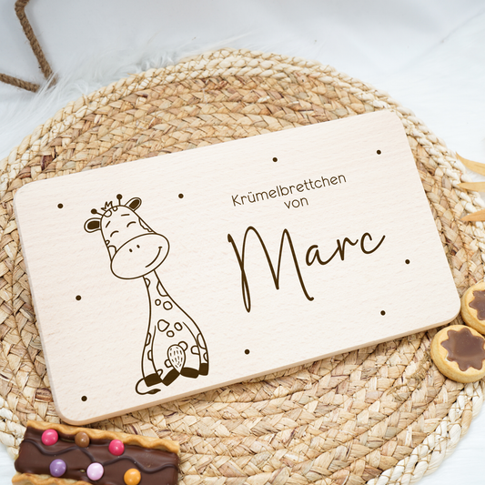 Frühstücksbrettchen Personalisiert - Giraffe