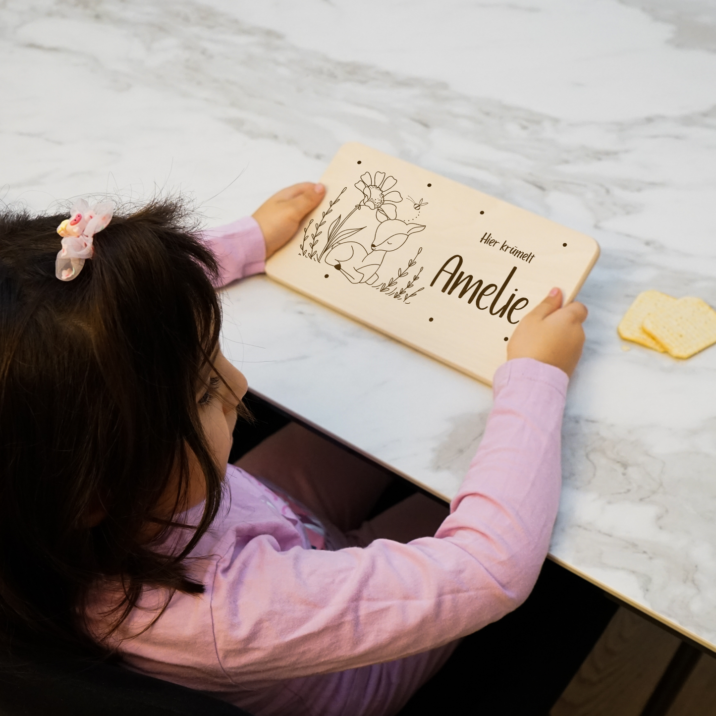 Breakfast Board Personalized - Baby Deer Boy