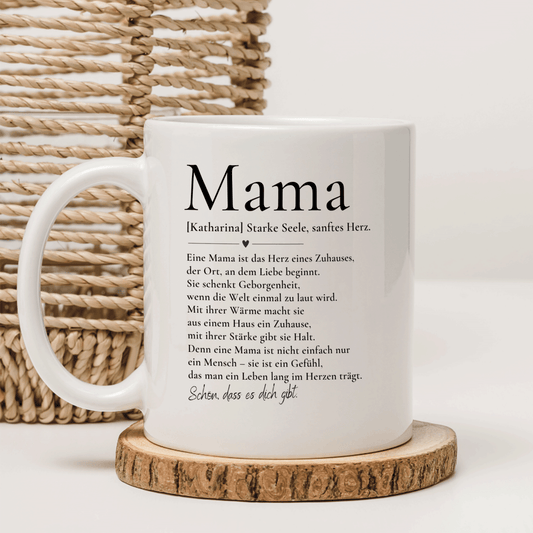 Personalisierte Tasse - Mama Definition