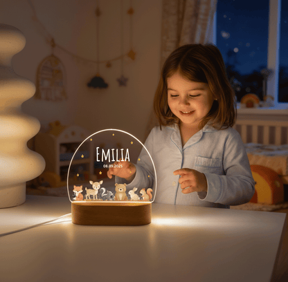 Personalisierte Nachtlampe LED - Safari Baby