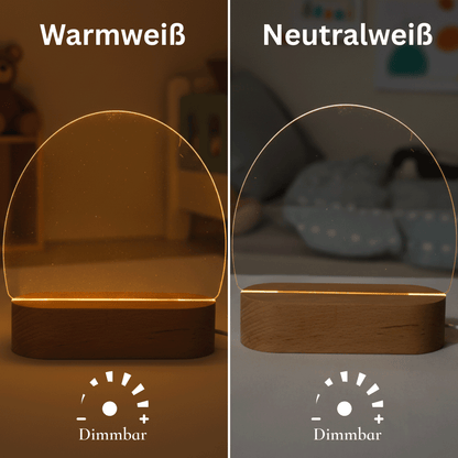 Personalisierte Nachtlampe LED - Bärenfreunde