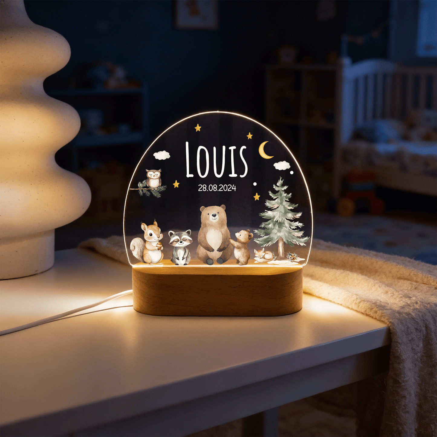 Personalized Night Lamp LED - Safari Family