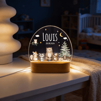 Personalized Night Lamp LED - Safari Family