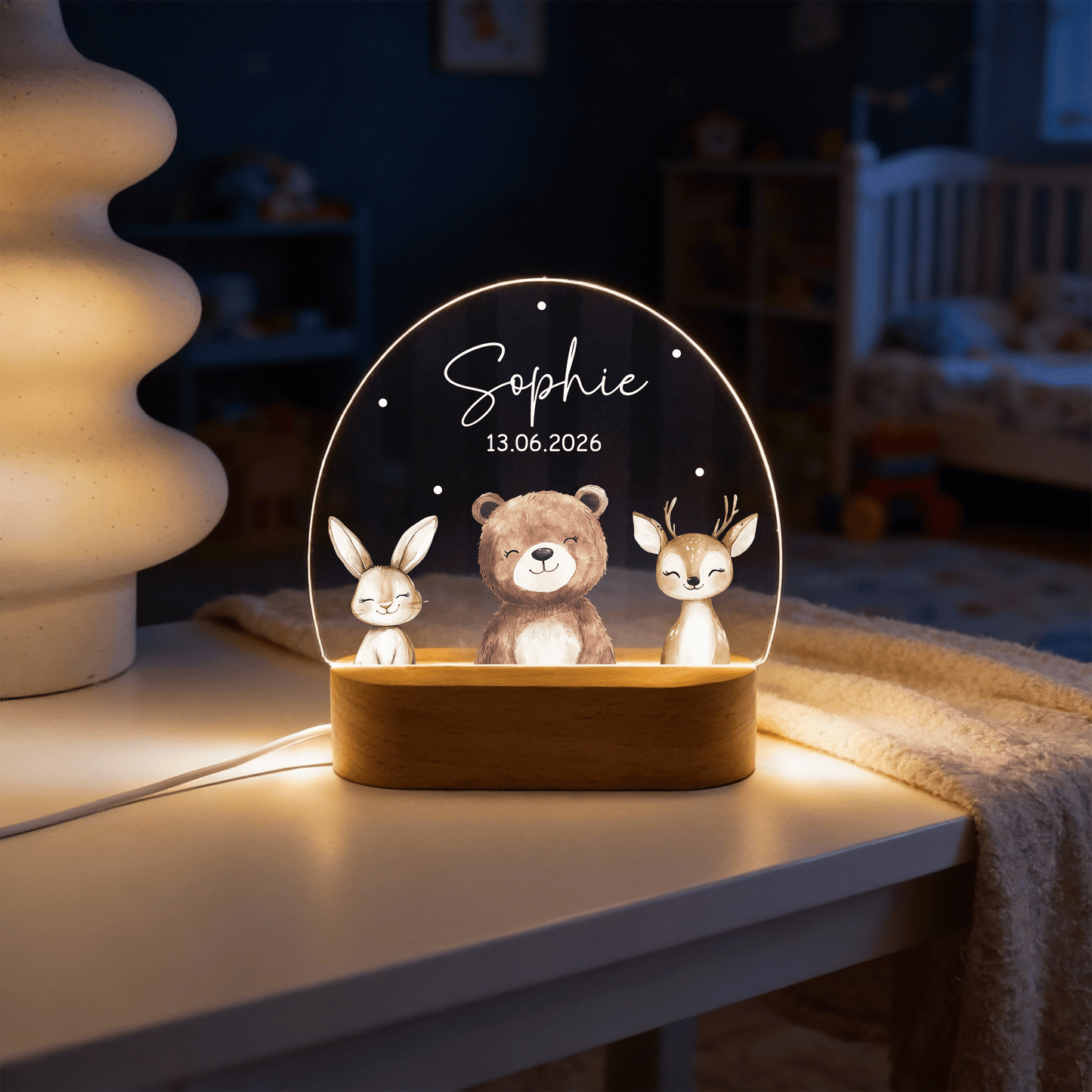 Personalized Night Lamp LED - Safari Family