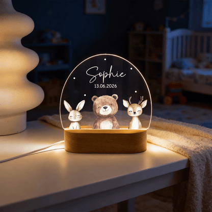 Personalized Night Lamp LED - Safari Family