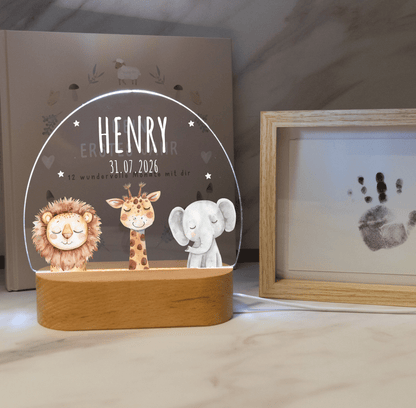 Personalized Night Lamp LED - Safari Family