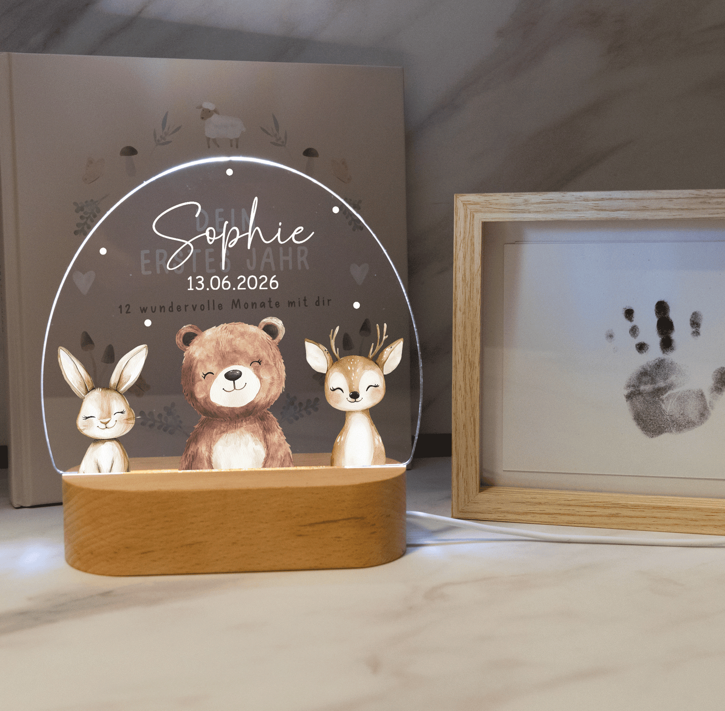 Personalized Night Lamp LED - Safari Family