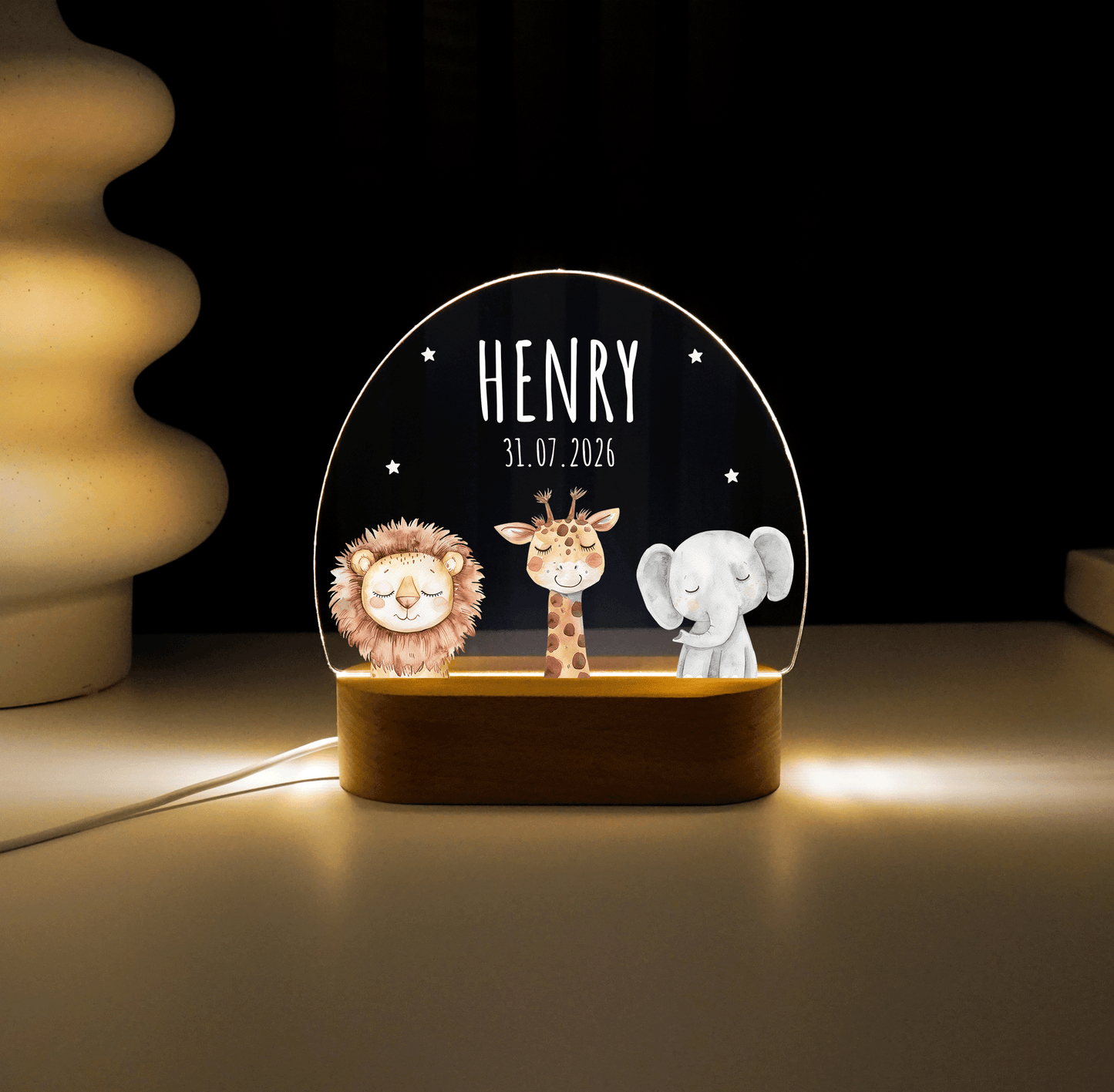 Personalized Night Lamp LED - Safari Family