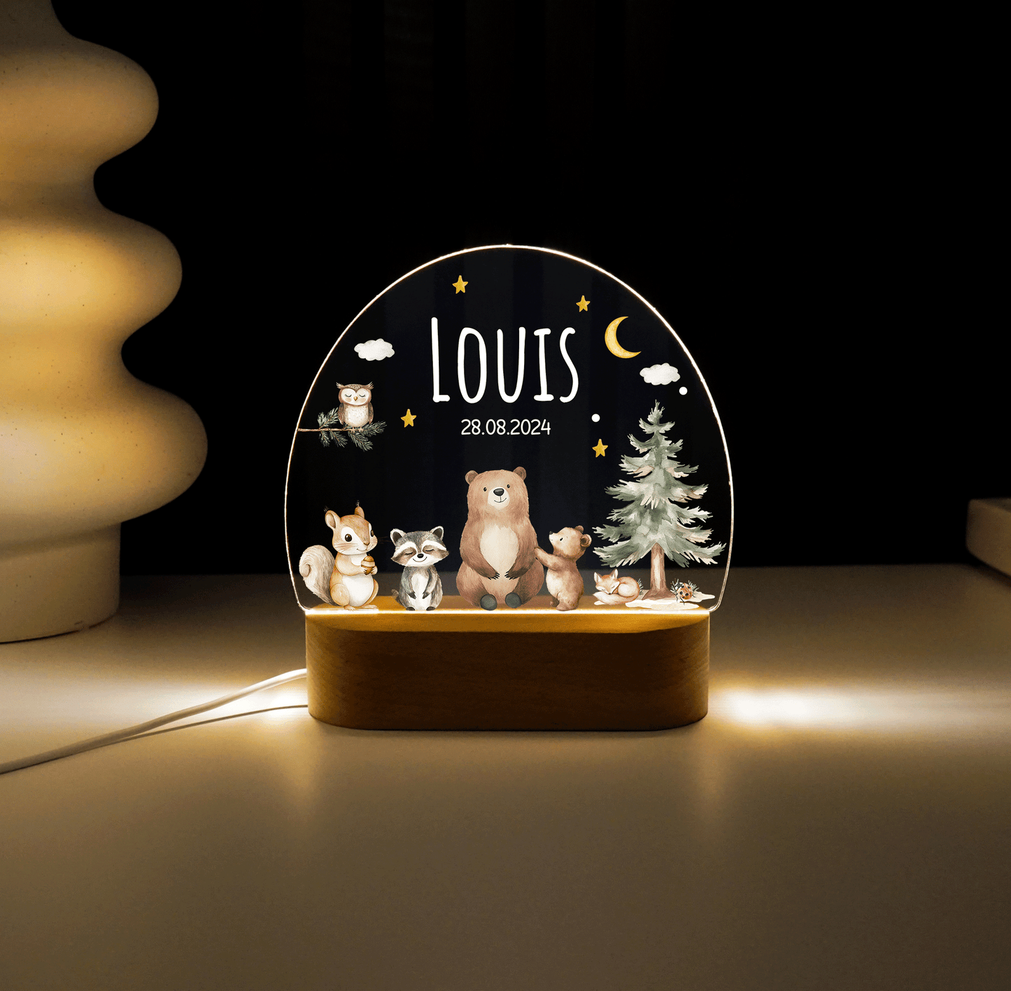 Personalized Night Lamp LED - Safari Family