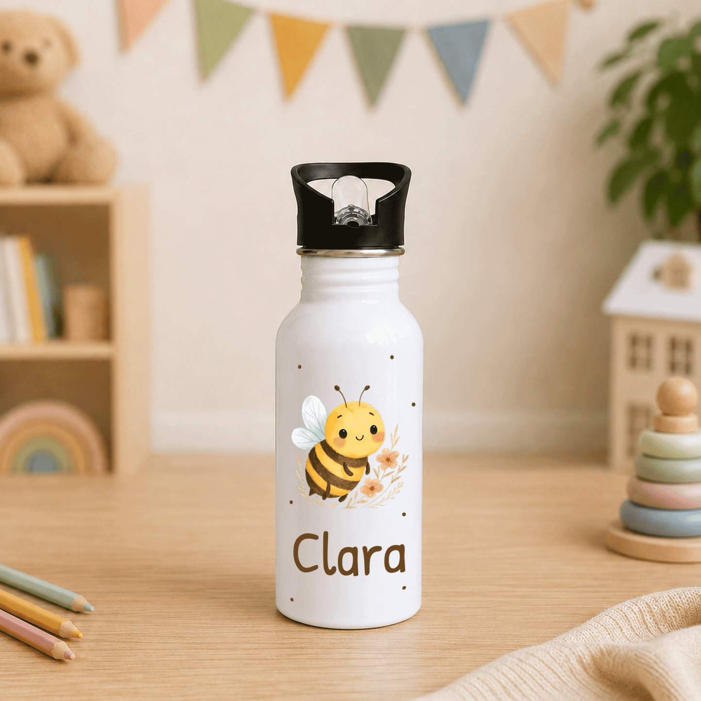 Trinkflasche personalisiert - Süße Biene