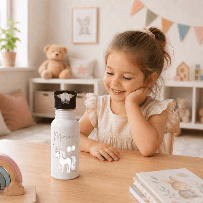 Trinkflasche personalisiert - Einhorn